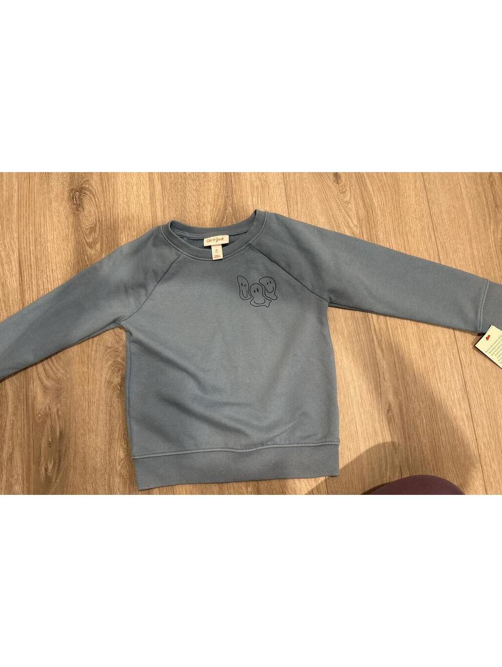 Cat & Jack Kids Gray Ghost Graphic Sweatshirt Size 3T